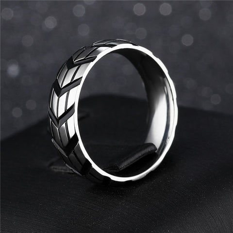 Tire Tread Style Grooved Ring