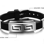 Silicone and Stainless Steel Bracelet