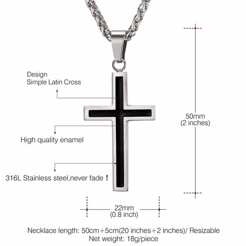 Cross Pendant Chain Necklace